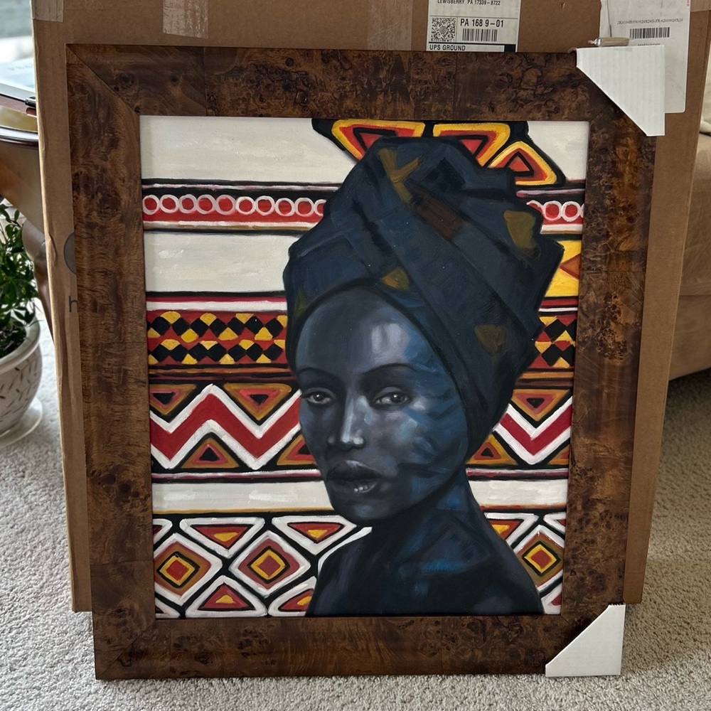 La Pastiche African Queen Genuine Oil Canvas Hand Painted Fine Art Reproduction